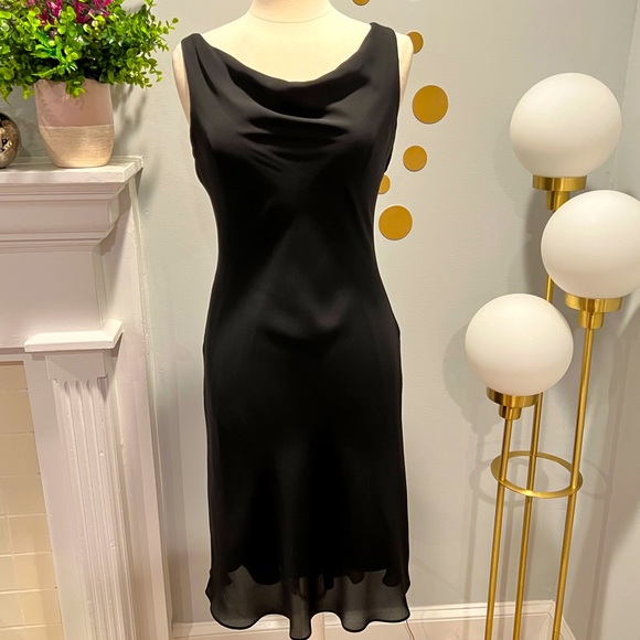 Onyx Nite Dresses & Skirts - Onyx Nite Draped Neck Cocktail Dress